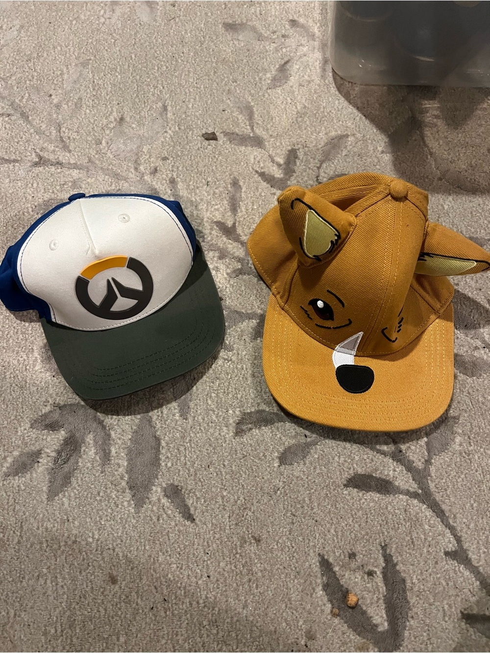 Kids Fox Character Hat - Mustard Yellow Plush Ear Cap